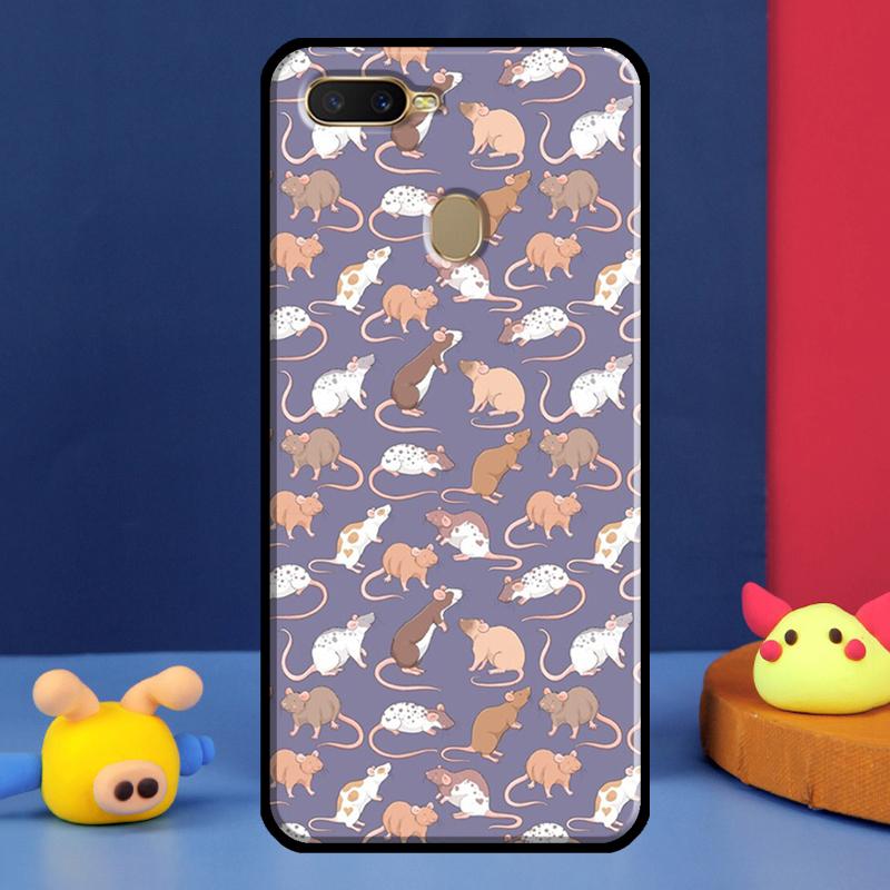 Mouse Rat Case For Oppo A91 A5 A9 A16 A76 A96 A58 A78 A98 A52 A72 A74 A94 A54 S A57 A77 A15 A17 Cover