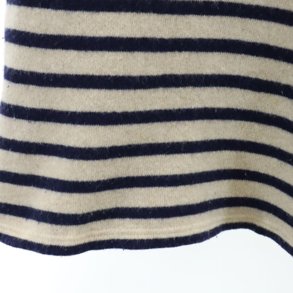 SAINT JAMES French Wool Blend Border Pattern Long Sleeve Sweater 31/2 Men's Used