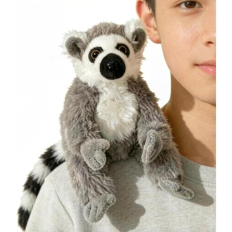 Realistic Stuffed Animal Shoulder Buddy - Choose from 6 Cute & Fluffy Designs (Lemur, Parrot, Lion, Mouse & More!) - Magnetic Plush Toy for Gifts,