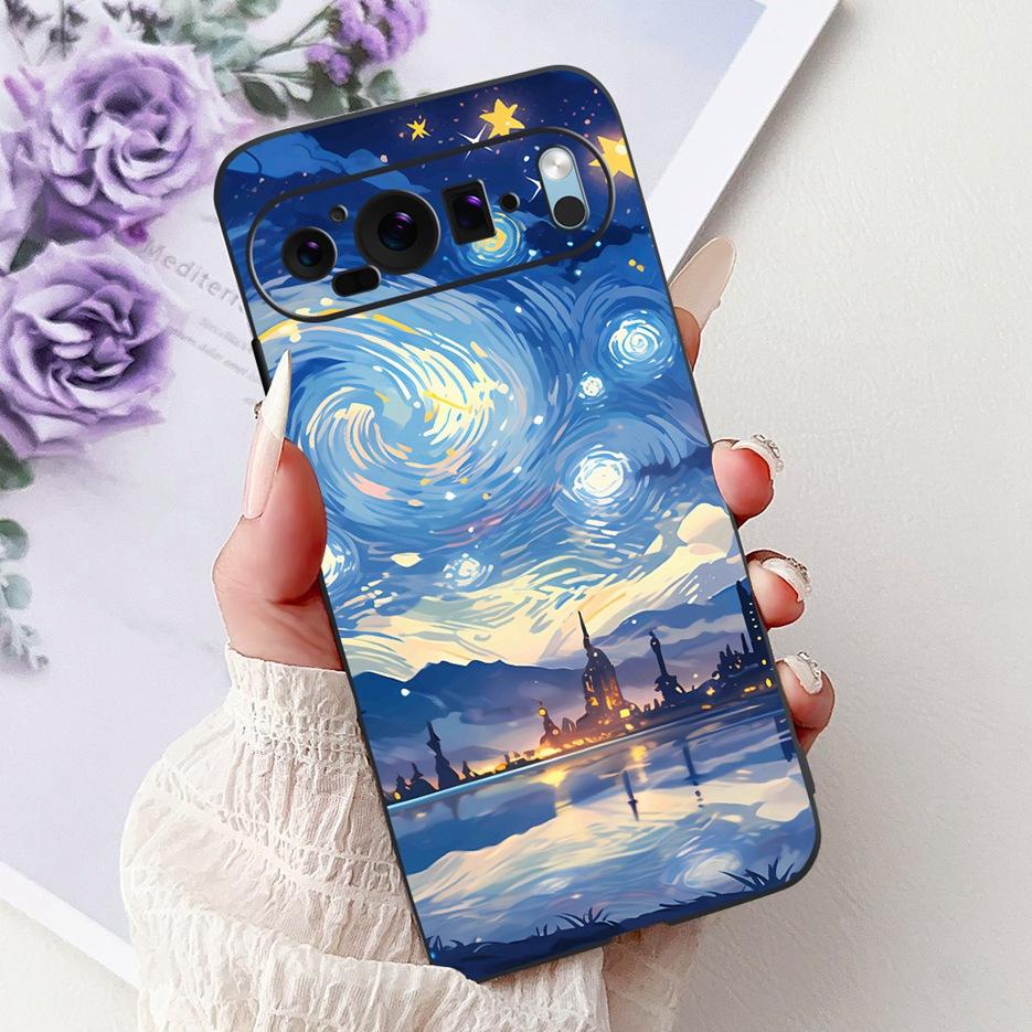 Custodia per Google Pixel 9 Pro Custodia Pixel9A Fiori Colorati Cover Dipinta Custodia Morbida in Silicone per Telefono per Google Pixel 9A Pixel9 Pro Guscio