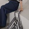 Original Slack Canvas Accompanying Bag Women's Vacation Wind Striped Computer Bag Student Commuter Shoulder Bag Tote Big Bag