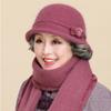 In the Elderly Hat Women Autumn and Winter Warm Velvet Old Lady Mother Old Grandmother Rabbit Fur Wool Cold Hat