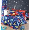 Bettwäsche-Set - 1 Bettbezug 220 x 240 cm + 2 Kissenbezüge 60 x 60 cm - 65% Baumwolle, 35% Polyester - Blau