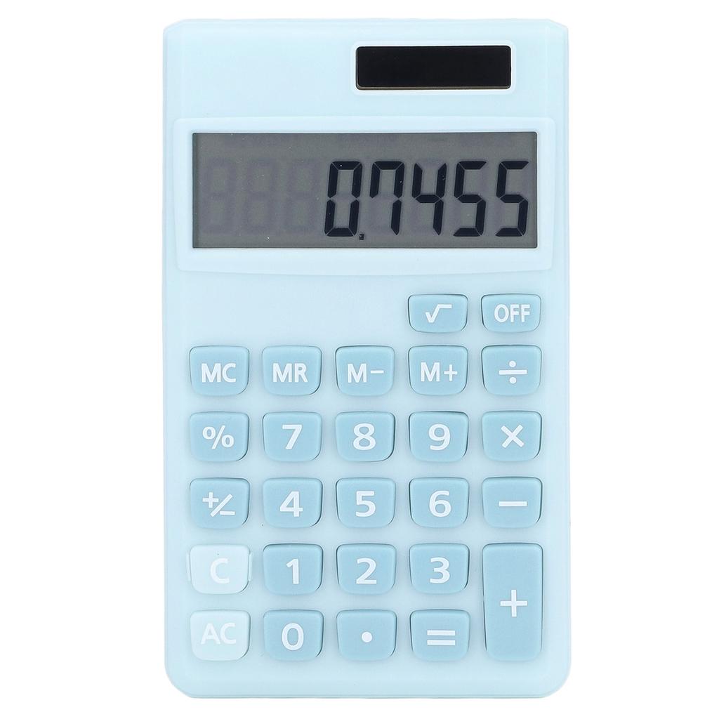 Calculators 8 Digit Solar Battery Dual Power Handheld Pocket Calculator with Large LCD Display Big