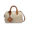 Monogram Boston Bag Shoulder Crossbody Canvas And Leather Tote Small Women Bags Beige MWBESEA08I9001