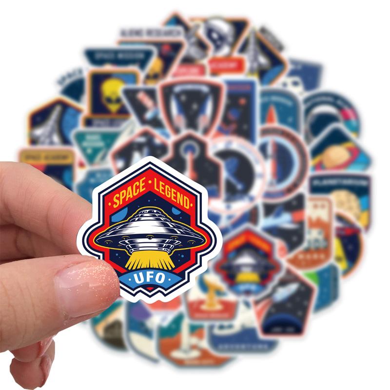 52Pc Skateboard Stickers Astronauts In Space Stickers Skateboard Extreme Sports Stickers Trolley Case Guitar Mug Notebook Trend Stickers
