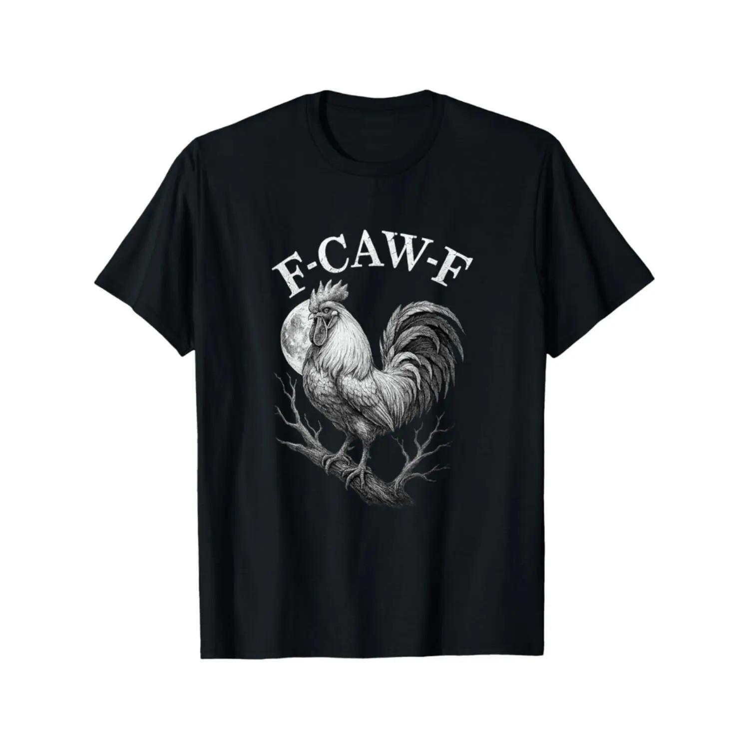 Funny Rooster & Chicken Pun T-Shirt for & - F-CAW-F Farm Humor Graphic Tee Male S разноцветный
