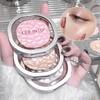 Monochromatic Pearl Eyeshadow Palette & Highlighter - Shimmer Matte Pressed Highlight Powder,Highly Pigmented Eye Shadow Makeup for Women