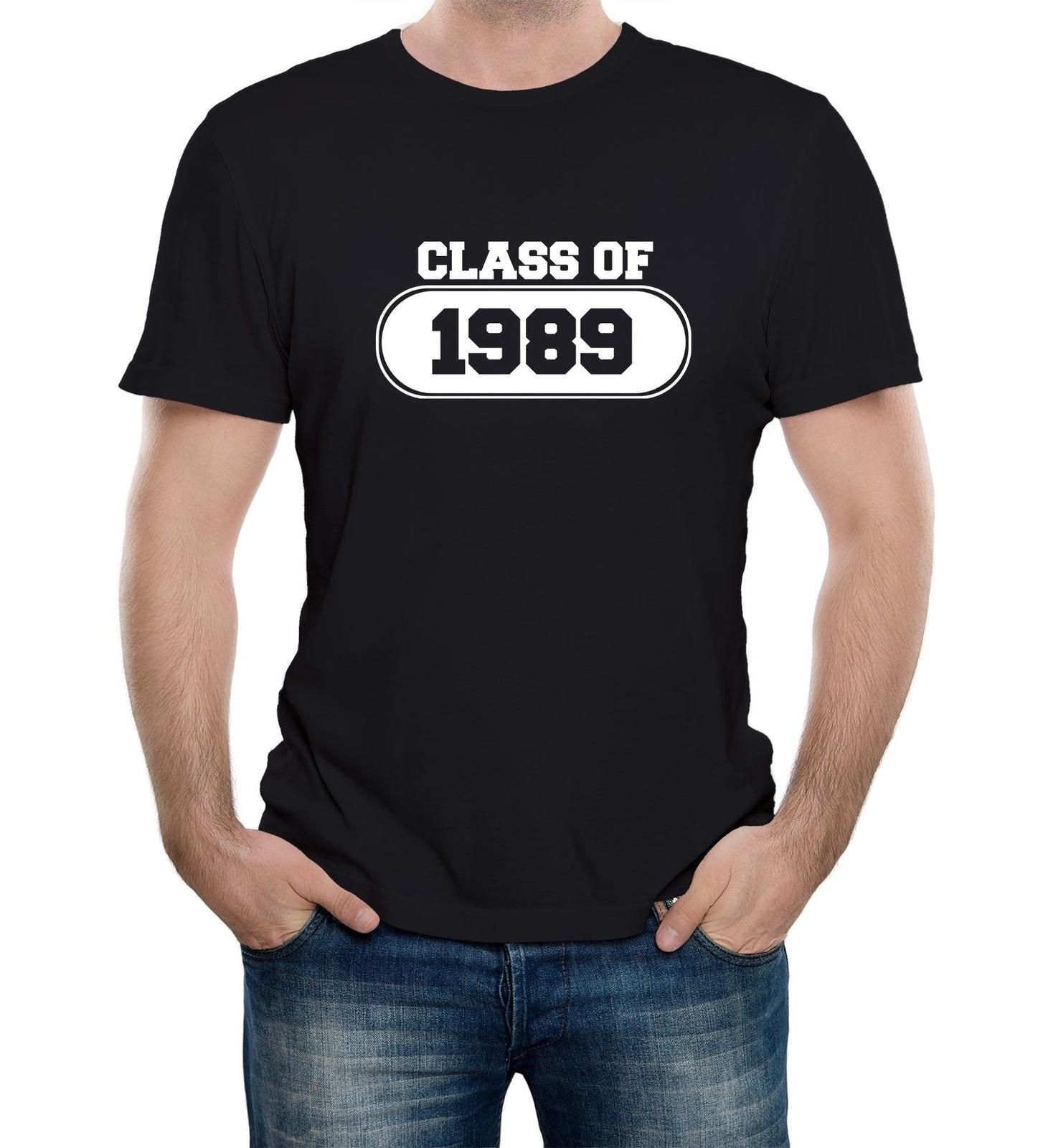Mens Class of 1989 College School Graduation T-Shirt Mens Womens Tees Top University Gift 3XL