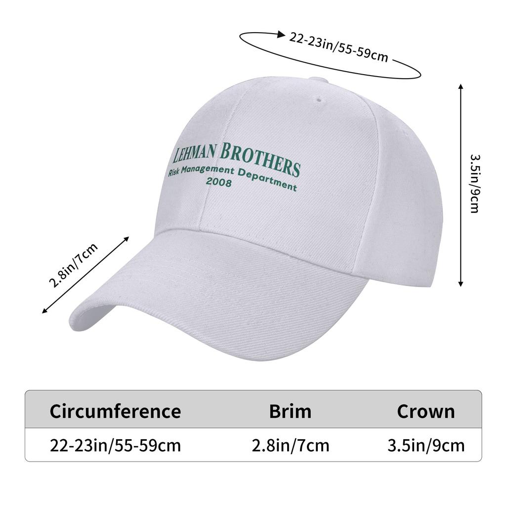 Lehman Brothers Risk Management Department 2008 Baseball Cap Street Style Men Trucker Hat Sun Visor Design Fishing Baseball Caps
