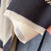 Geometric Stripes Simple Style Autumn And Winter Double-Sided Imitation Cashmere Scarf Winter High-End Warm Shawl