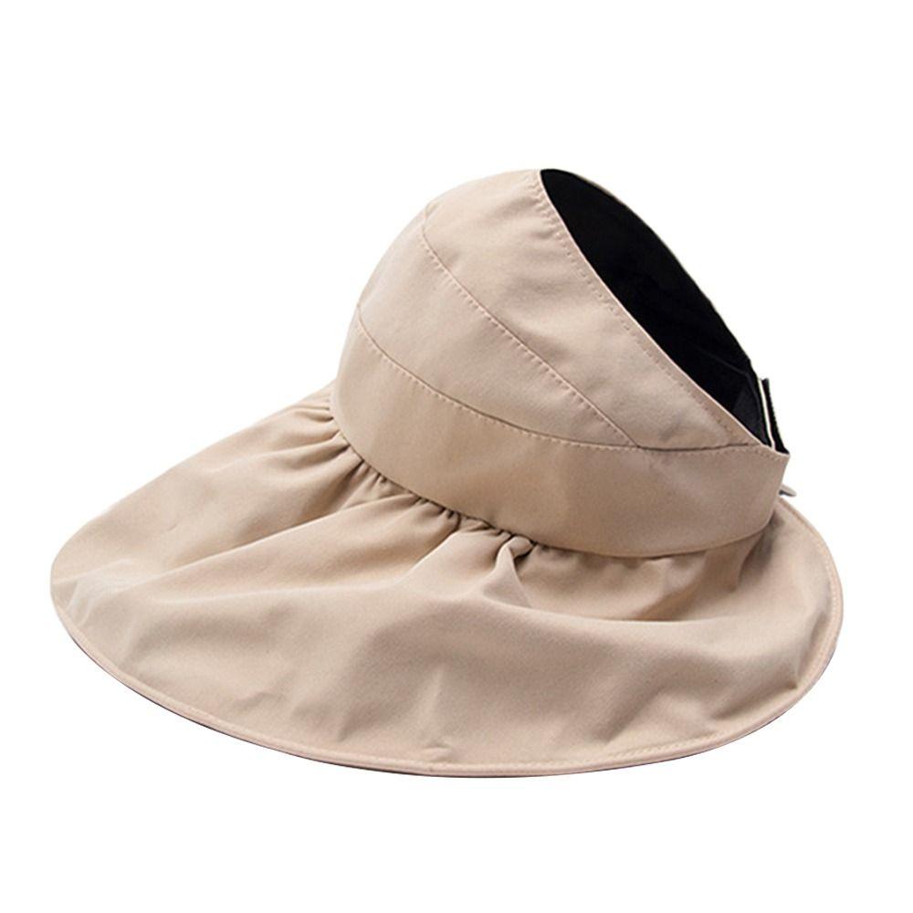 Women Summer UV Protection Wide Brim Foldable Sunshade Hat Bucket Hat Sun Cap Beach Cap