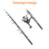 Telescopic Fishing Reel Carbon Fiber Fishing Rod Spinning Reels Fishing Accessories