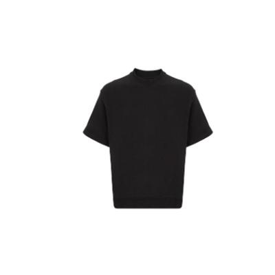 Solid Color Casual Loose Short Sleeve T-Shirt Men Tops Black 40757ST