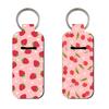 Strawberry Cherry Themed Keychain Lip Balm Holder Waterproof Neoprene Construction Ideal For Secure Stylish Daily Use