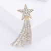 Ramadan Rhinestone Star Brooches for Women Unisex Glossy Moon Pins Office Party Friend New Year Gifts Jewelry Accessories