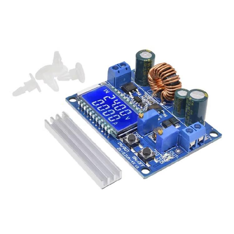 Reliabled Power Module Featuring LCD Display for Voltages Current Power Monitoring Adjustable Voltages 0.5 30V Current