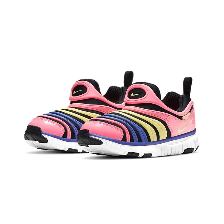New Nike Dynamo Free Anti-Slip And Wear-Resistant Support Kids Lifestyle Shoes Pink Blue Yellow Children Aged 3-7 Years Old 343738-025