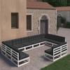 Day and Night - Day and Night 12-piece Garden Furniture Set with White Pine Wood Cushions
