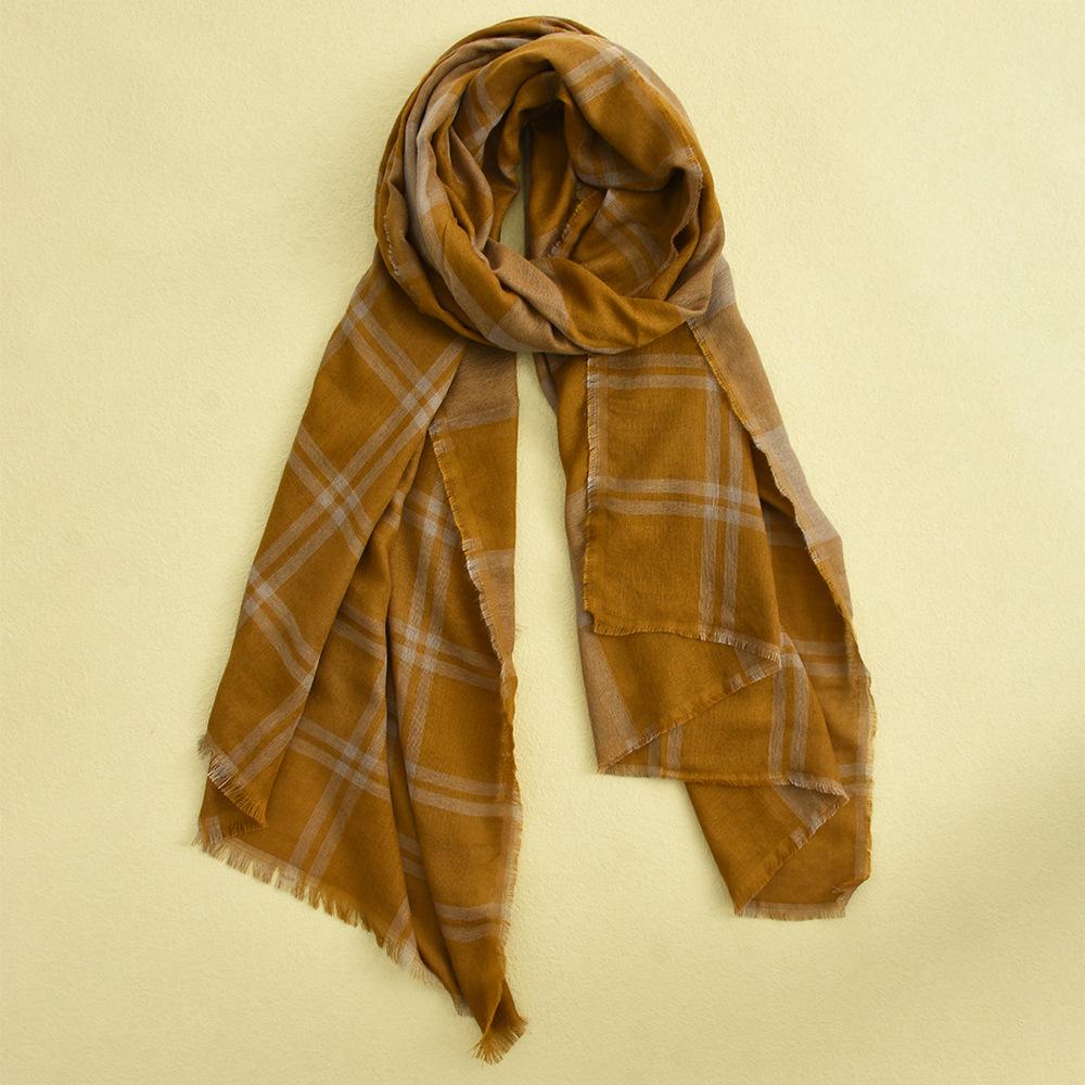 Trendy Winter Men Scarf Cotton Linen Plaid Men's Scarves Double-side Black Navy Tassel Long Shawl Bufandas Male Accessories