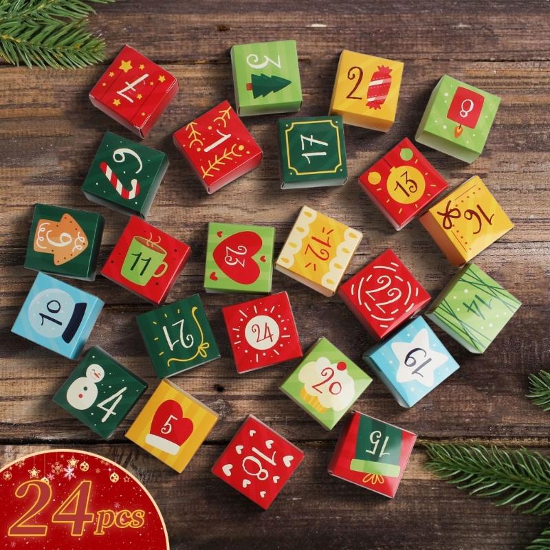 Festive Paper Snowman Advent Calendars With 24 Surprise Door Christmas Countdowns Hanging Decoration Kids Friendly Decors