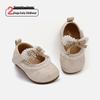 Spring Style Toddler Soft Sole Leather Walking Shoes with Lace Decoration - Versatile and Stylish Princess Shoes