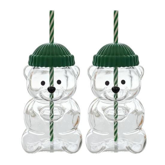 

Милая чашка-поильник с трубочкой, милая кофейная кружка 20 унций, забавные стеклянные чашки для кофе, молока, чая, сока, термостойкая стеклянная посуда для вечеринок, дома, офиса 2pcs A