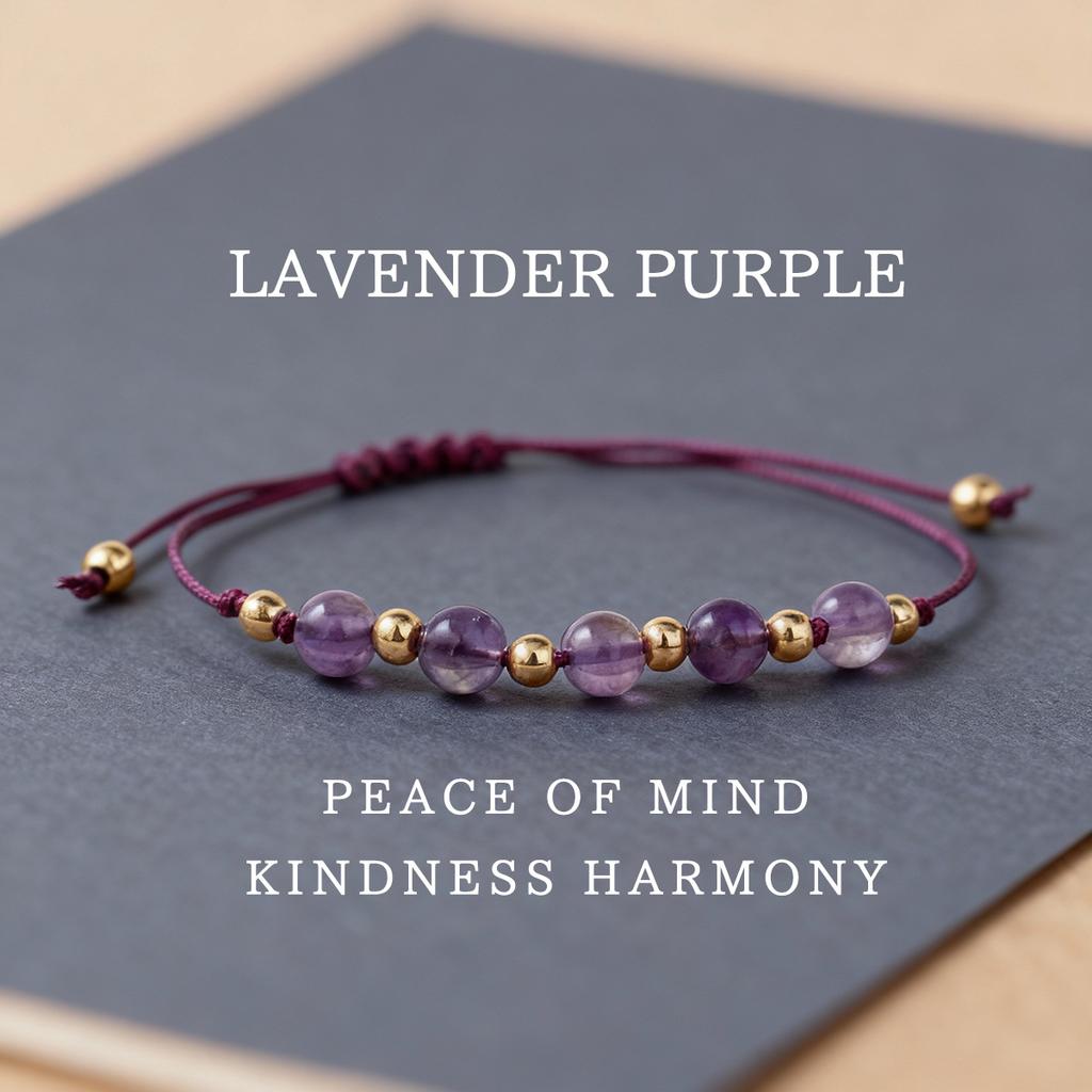 New sweet and cool bead string, fashionable OL woven bracelet, natural stone amethyst bracelet.