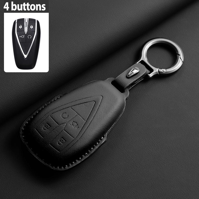 Leather Keychain For Changan Unit Cs35 Plus Cs55 Cs75 Cs75 Plus Uni-V Oshan Z6 X5 X7 Plus  Protector Key Caps Holder