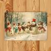 Metal Tin Sign Watercolor Christmas Tree Retro Wall Decor 20x30cm