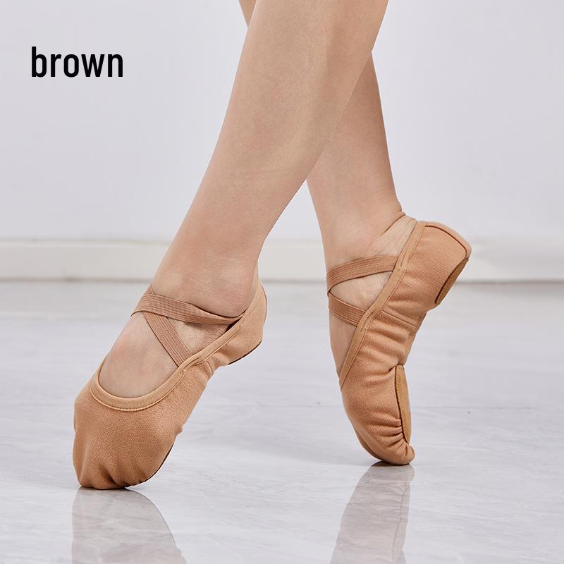 

Жіночі балетки з м якою підошвою - Еластична тканина, Дорослий розмір, Дизайн Котяча лапка для занять класичним танцем 38