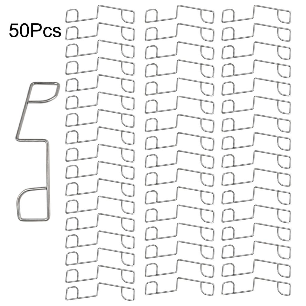 25/50PCS Fence Panel Clip Stainless Steel Fence Panel Wedges Stop Rattling & Enjoy Peace Sliver Garden Tool Accessories