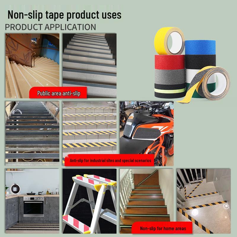 Black Frosted Non-slip Waterproof High-Adhesion Stair Treads Tape for Bathroom Floors