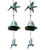 Hwagui Iron Wind Chime Little Bell Green Wind Chime Gift for the Year-End and New Year, Room Divider, Brazier