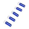 5pcs Mini Keychain Tablets Case Water Proof Aluminum Alloy Portable Outdoor Tablets Container 22x52mm Blue
