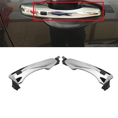 1Pair Front Door Inductive Chrome Handle Have Button 82651-C5710 82661-C5710 For Kia Sorento 2015-2018 Outer Pull Handle Parts
