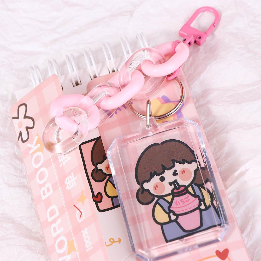 School Stationery Student Card Case Photocard Holder ID Holder Pendant Card Sleeves Keychain