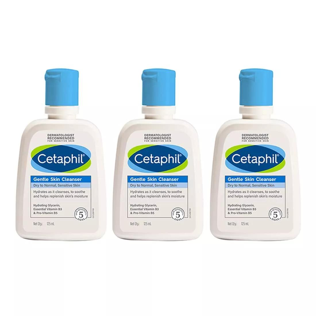 

Cetaphil Face Wash Нежное очищающее средство для сухой и нормальной чувствительной кожи 125 мл 3 упаковки