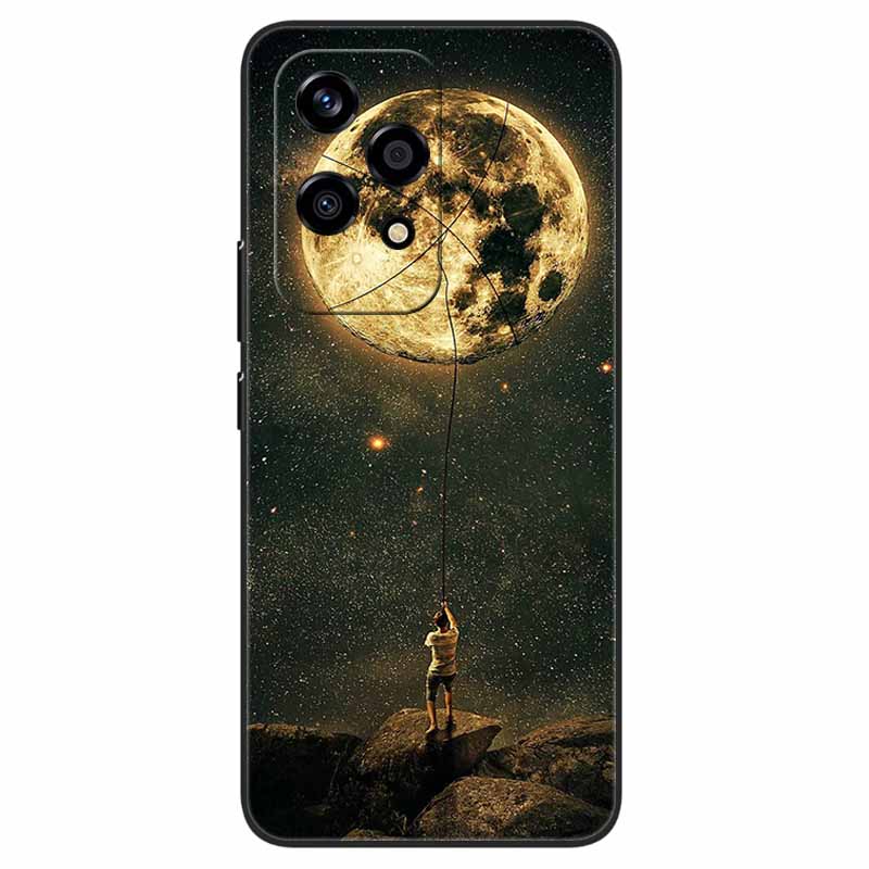 For Honor 200 Lite Case Animlas Painted Cool Silicon Black Soft Bumper for Honor 200Lite Phone Cases Wolf Cartoon TPU Shells Bag