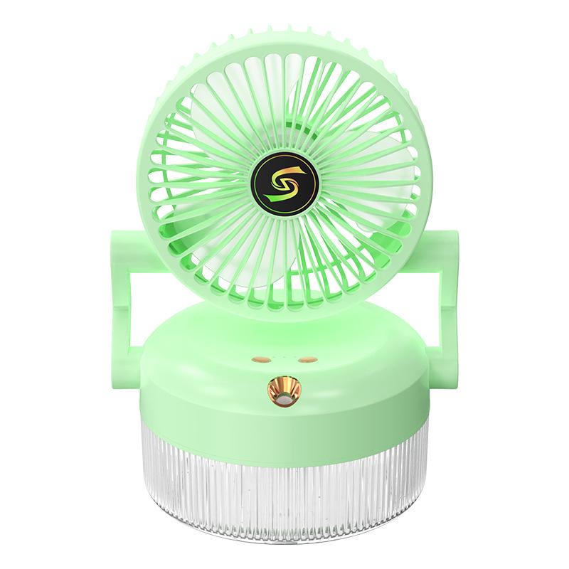 USB Rechargeable Foldable Desk Fan with Humidifying Spray