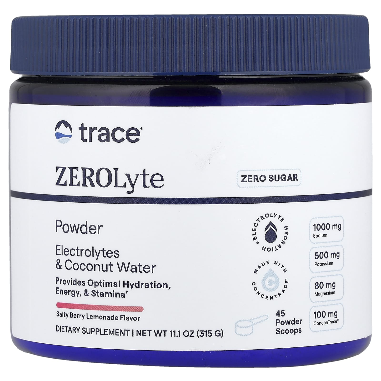 

Zerolyte Powder, Salty Berry Lemonade, 315G(11.1Oz)