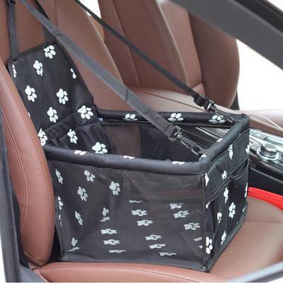 Travel Pet Dog Car Carrier Seat Bag Safety Pet Transport  Print Paw Car Folding Hammock for Dogs