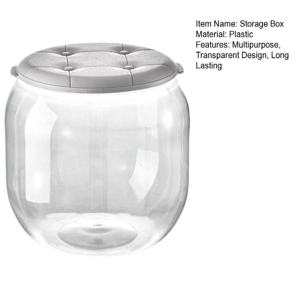 Storage Box Stuffed Animal Organizer Large Capacity Transparent Design Dustproof Stuffed Animal Doll Display Bucket with Lid