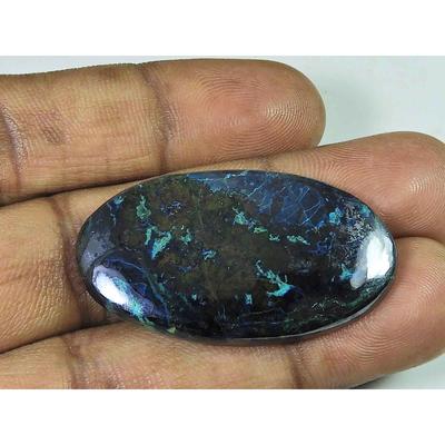 23X40X4MM Natural Shattuckite Oval Cabochon Loose Gemstone for Jewelry 59Cts SK-4498