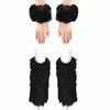 Fellimitat Manschetten Pelzige Handgelenkbänder Beinstulpen Handgelenkstulpen Wärmer Stiefelstulpen für Damen Party Cosplay Kostüme Zubehör