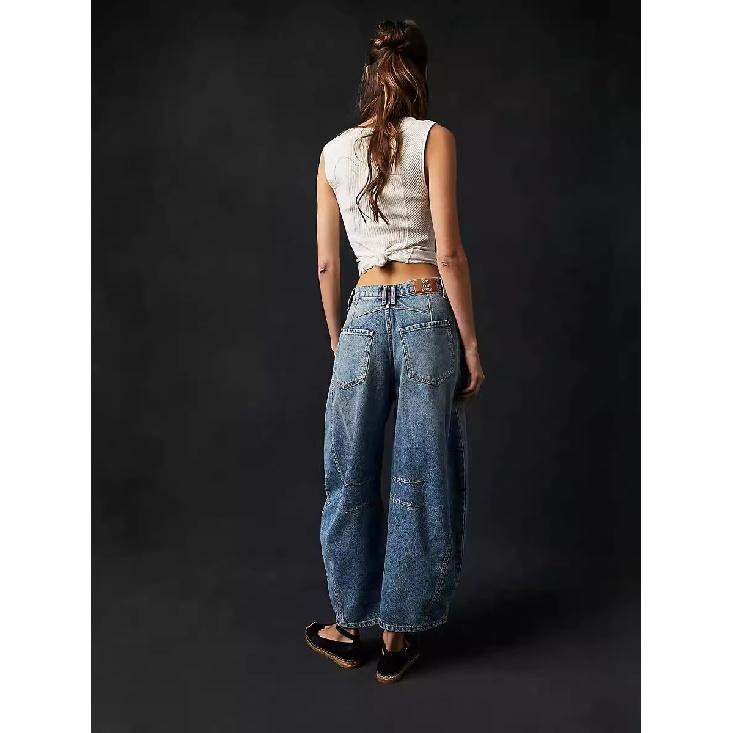 Ladies' Daily New Seasonal Commuting Business Leisure Pants With Pockets Made Of Pure Cotton And Comfortable Fit