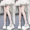 Gothic Lolita Sexy Cross Strap Strümpfe Samt Frauen Strumpfhosen Bottom Strümpfe Mädchen Strumpfwaren Bandage Design Punk Cosplay