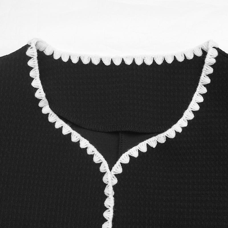 YYFS Women's Fashion Casual Lace Print Autumn Winter Long Sleeve V-Neck Jackets & Coats