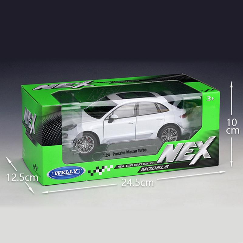 1/24 Scale WELLY Porsche Macan Turbo Alloy Car Model Diecasts Metal Toy Vehicles Car Model High Simulation Collection Childrens Gifts