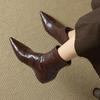 Naked boots heightening fashion short boots daily casual elastic boots pointed thin legs long foreign style